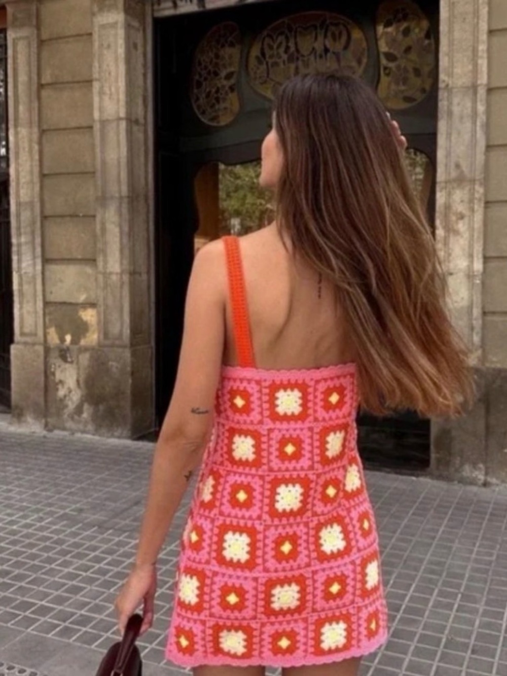 BRAND NEW WITH TAGS VIRAL ZARA PINK KNIT CROCHET SUMMER MINI DRESS SMALL BMWT - Picture 2 of 6